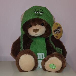 M&M's Green and Brown Teddy Bear